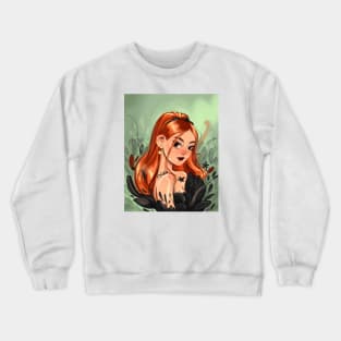 Girl in black Crewneck Sweatshirt